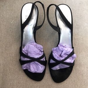 Stuart Weitzman sling bag sandal heels
